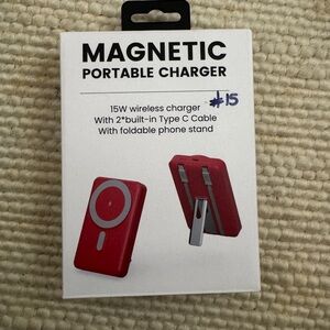 Magnetic Portable Charger - Red